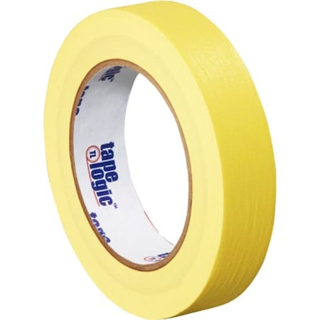 Tape Logic Masking Tape, 1x60 yd., Yellow, PK12, 1" W x 60 yds L, Yellow, 12 PK T93500312PKY